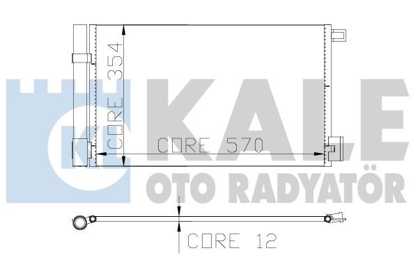 KALE OTO RADYATÖR kondensatorius, oro kondicionierius 310300